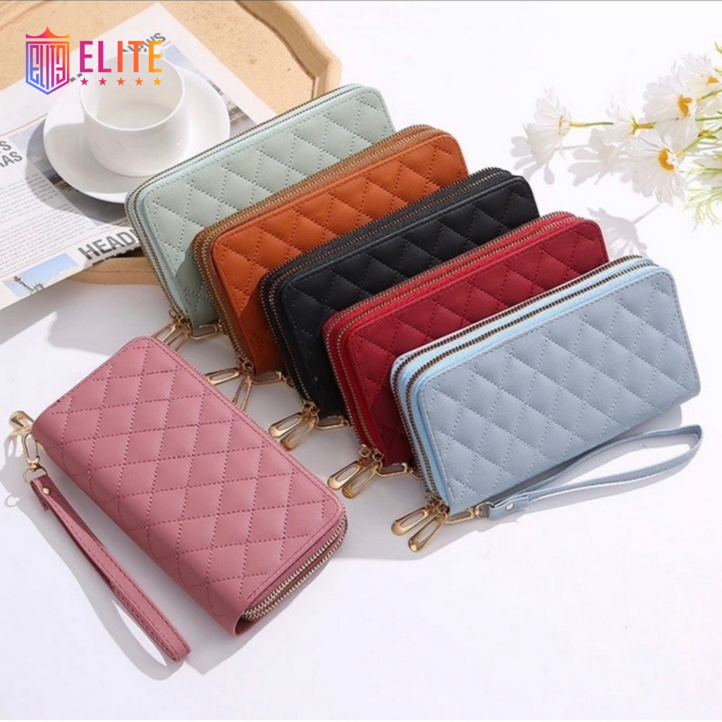 FREE Dompet Wanita Import Model Panjang / Dompet GC Branded Premium Kulit Asli Bahan Halus