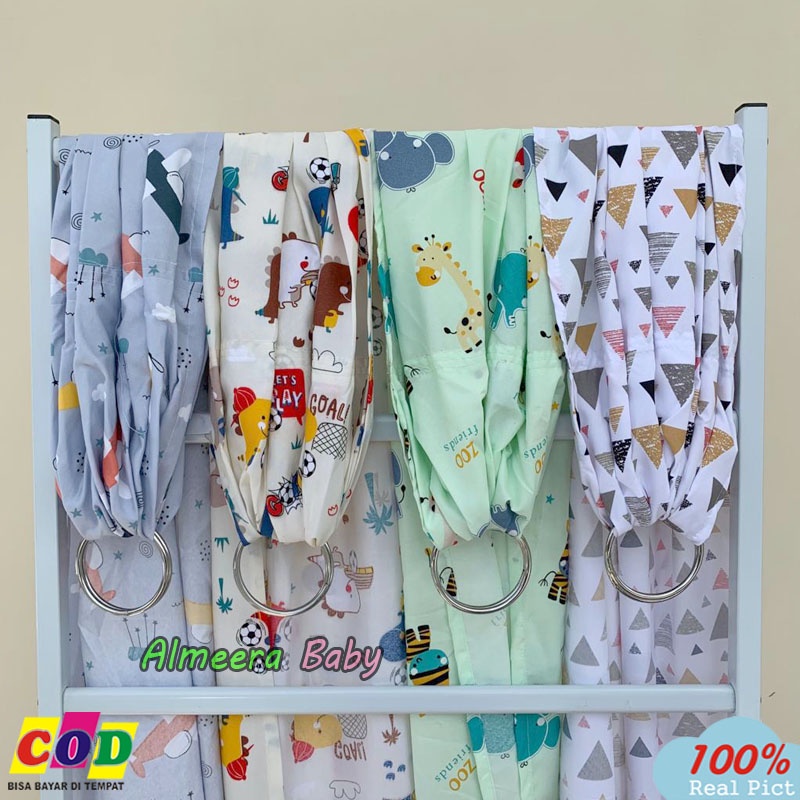 Gendongan Bayi Ringsling Motif Bahan PolyMicro Ukuran 205cm x 70cm Almeera Baby and Kids