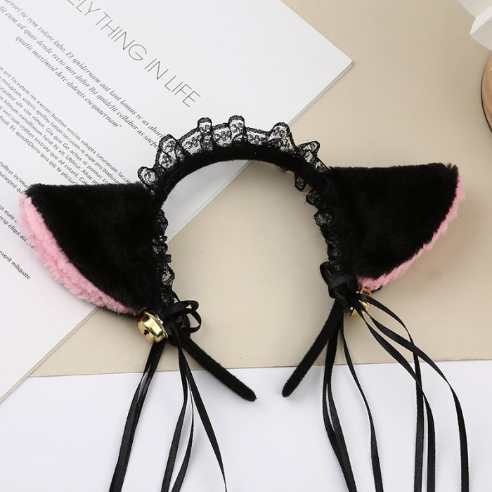 Bando Kuping Kucing Kitty Cat Headband Cosplay Japanese Haruka Kostum Ornamen Easter Halloween Grosir Harga Termurah