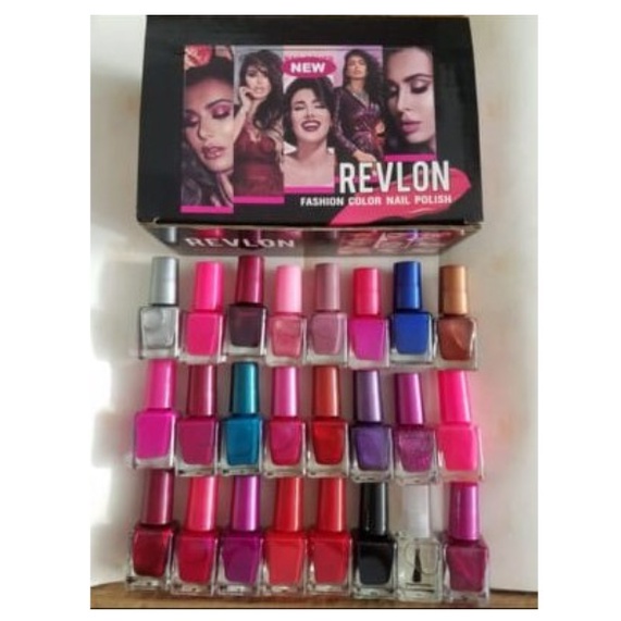 READY Kutek Revlon satuan / HUDA - FASHION COLOR NAIL POLISH - ALL COLORS / NUDE / GLITTER / HITAM