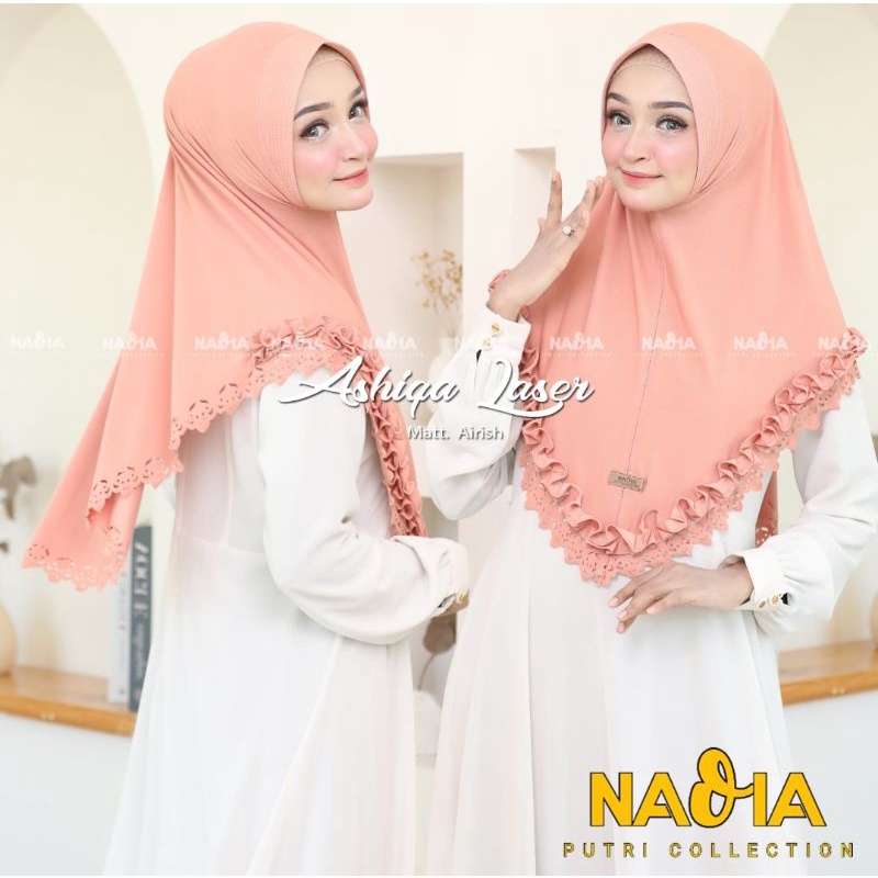 JILBAB ASHIQA LASER HIJAB INSTAN ORIGINAL NADIA