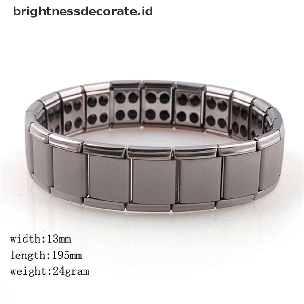 [Birth] Gelang Titanium Steel Elastis Stretch Untuk Pria Wanita Energy Health Bangle [ID]