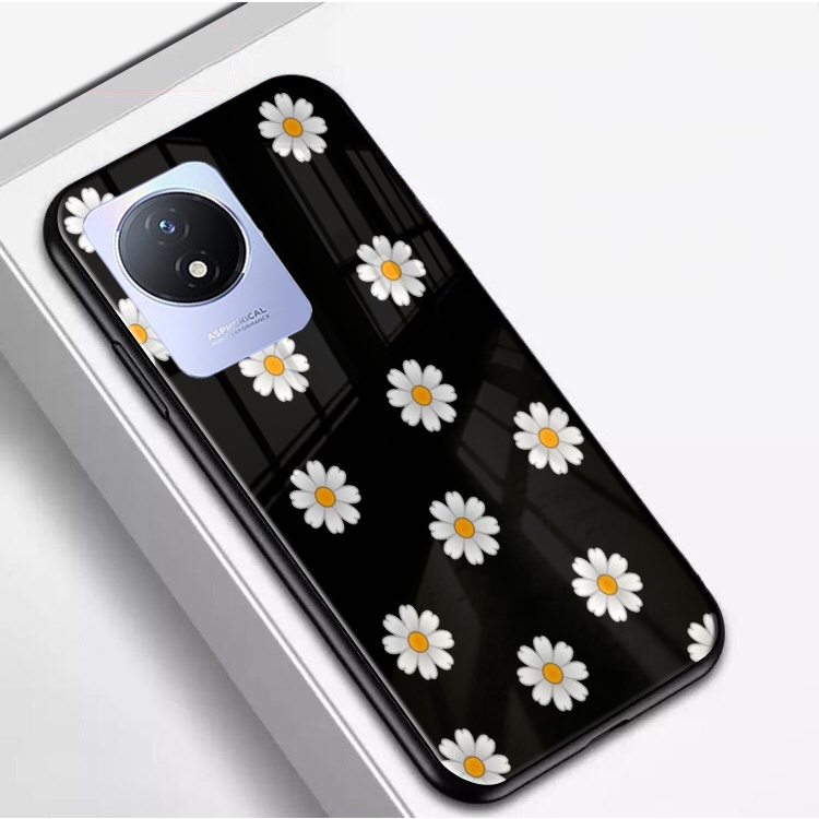 (Q05) Softcase Vivo Y02 - Softcase Kaca Vivo Y02 - Case Aesthetic Vivo Y02 - Case keren Vivo Y02 - C