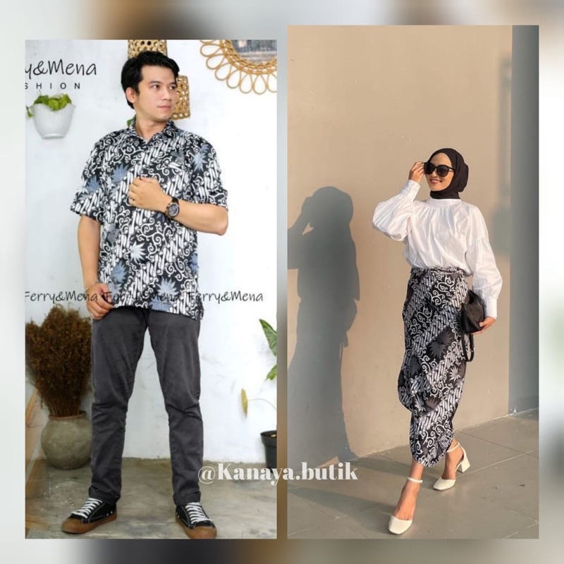 Rok lilit batik // batik couple // bawahan kebaya // kain lilit batik // rok // kemeja batik // kebaya couple