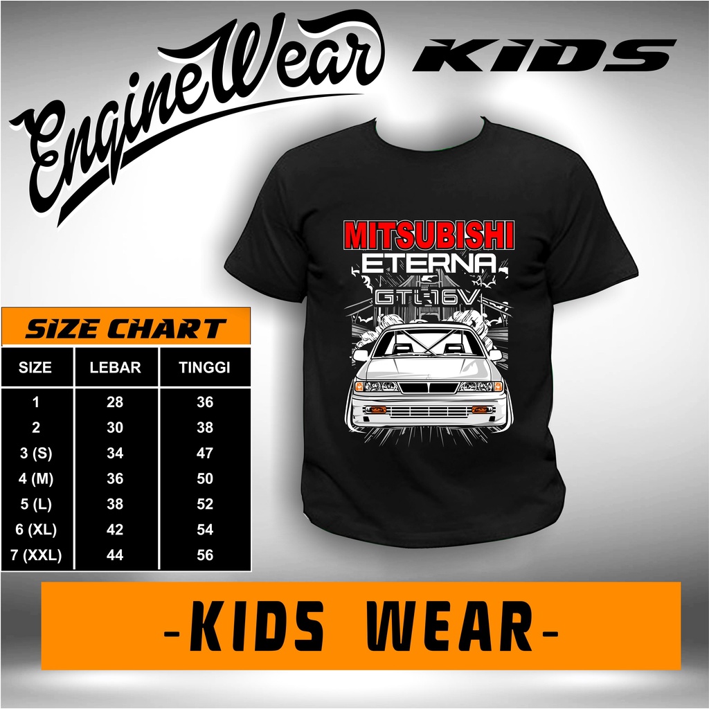 kaos anak eterna anak mitsubishi eterna baju tshirt mobil otomotif