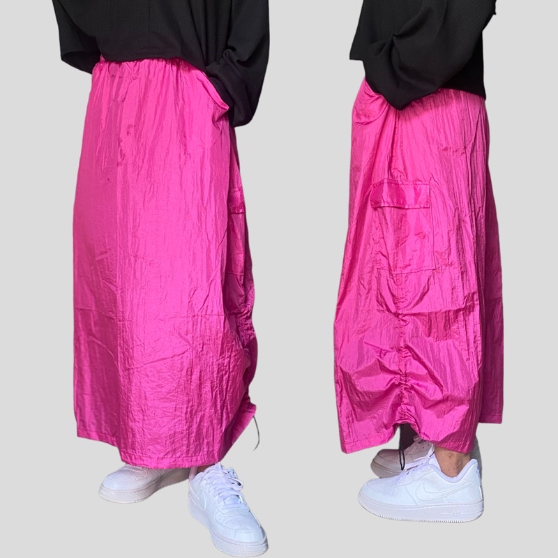 Stiego-Nyilon Parasut Skirt Rok parasut skirt rok y2k rok wanita