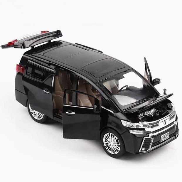 Diecast XLG mobil Toyota Vellfire voxy 1/24 metal besi mainan anak