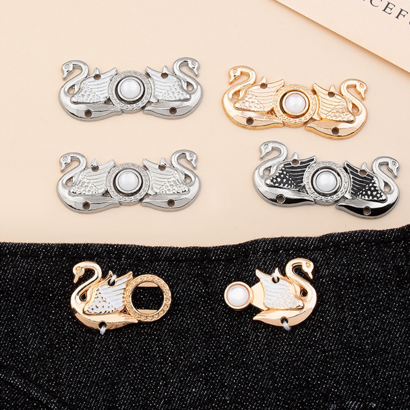 Kancing Pinggang Mengencangkan Angsa Adjustable/Klip Pinggang Logam Universal Dapat Dilepas/Celana Rok Wanita Jeans Pinggang Gesper