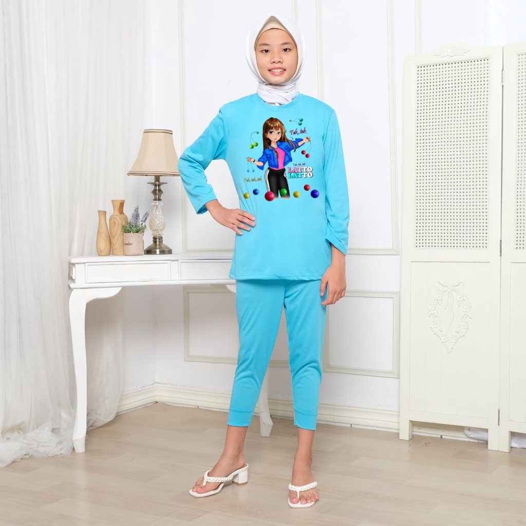 Setelan Baju Panjang Lato LLato Girl Anak-Remaja Size S,M,L,XL