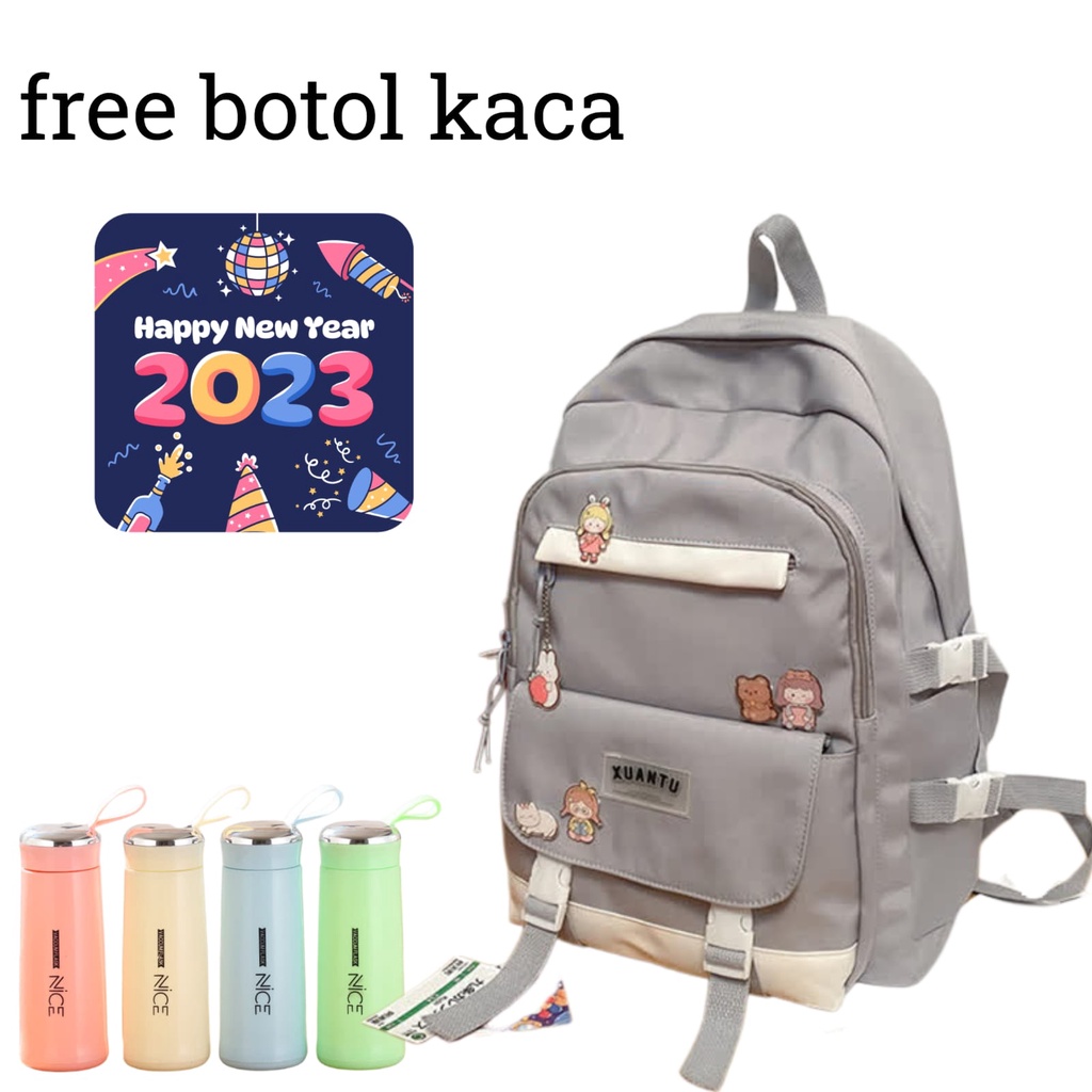 Tas Sekolah Anak Perempuan SD SMP SMA Ransel Kerja ORIGINAL Tas Sekolah Anak Laki-Laki Free  BOTOL+PULPEN