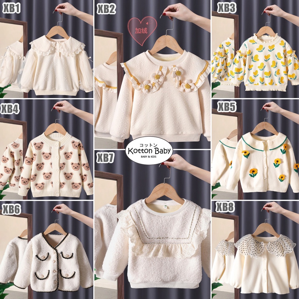 1-5 thn | Kardigan Cardigan Anak Jaket Sweater Outer anak perempuan Pakaian catalog TXY XB