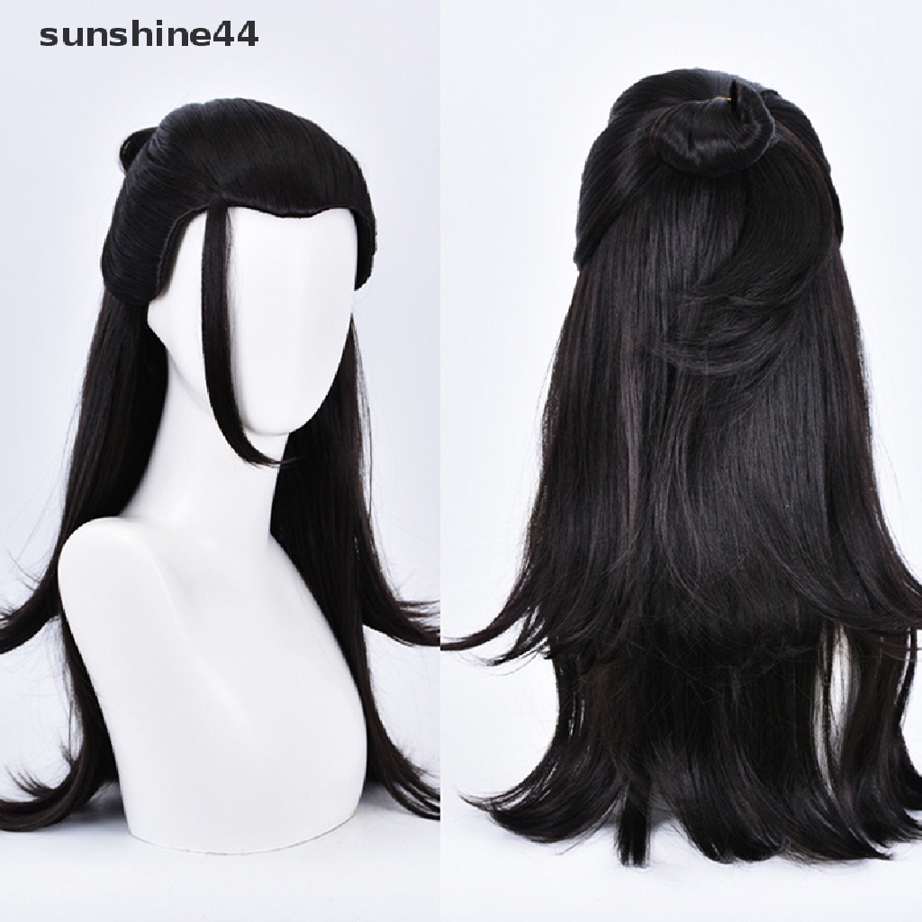 Sunshine Anime Jujutsu Kaisen Cosplay Getou Suguru Wig Panjang Tahan Panas Rambut Sintetis.