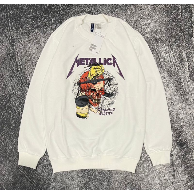 SWEATER CREWNECK OFFICIAL BAND METALLICA BY H&amp;M PREMIUM AUTHENTIC