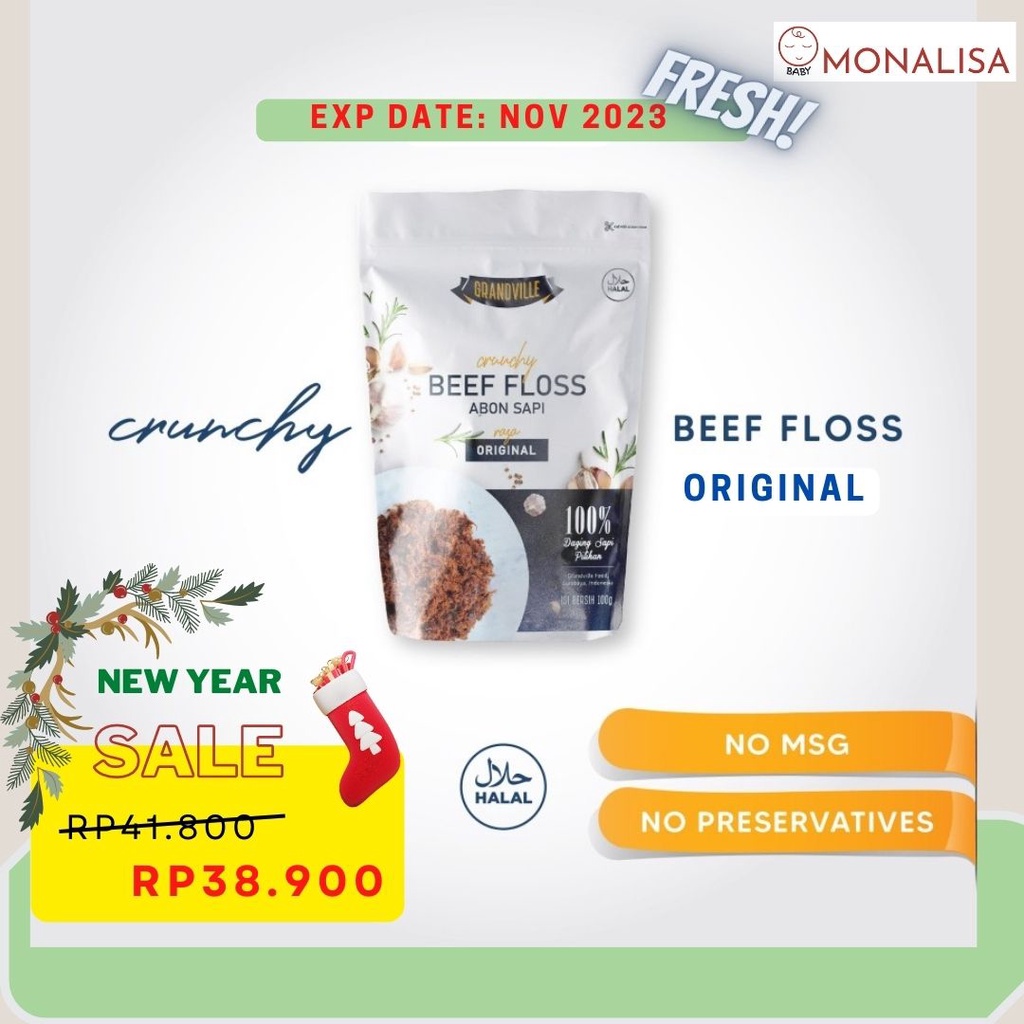 

Grandville Abon Sapi /Crunchy Beef Floss 100 Gr - Original / Spicy