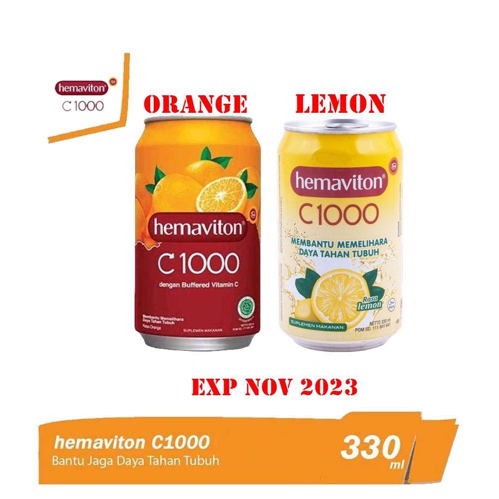Hemaviton Vitamin C 1000 Vit C1000 Kaleng 330ml 330 ml