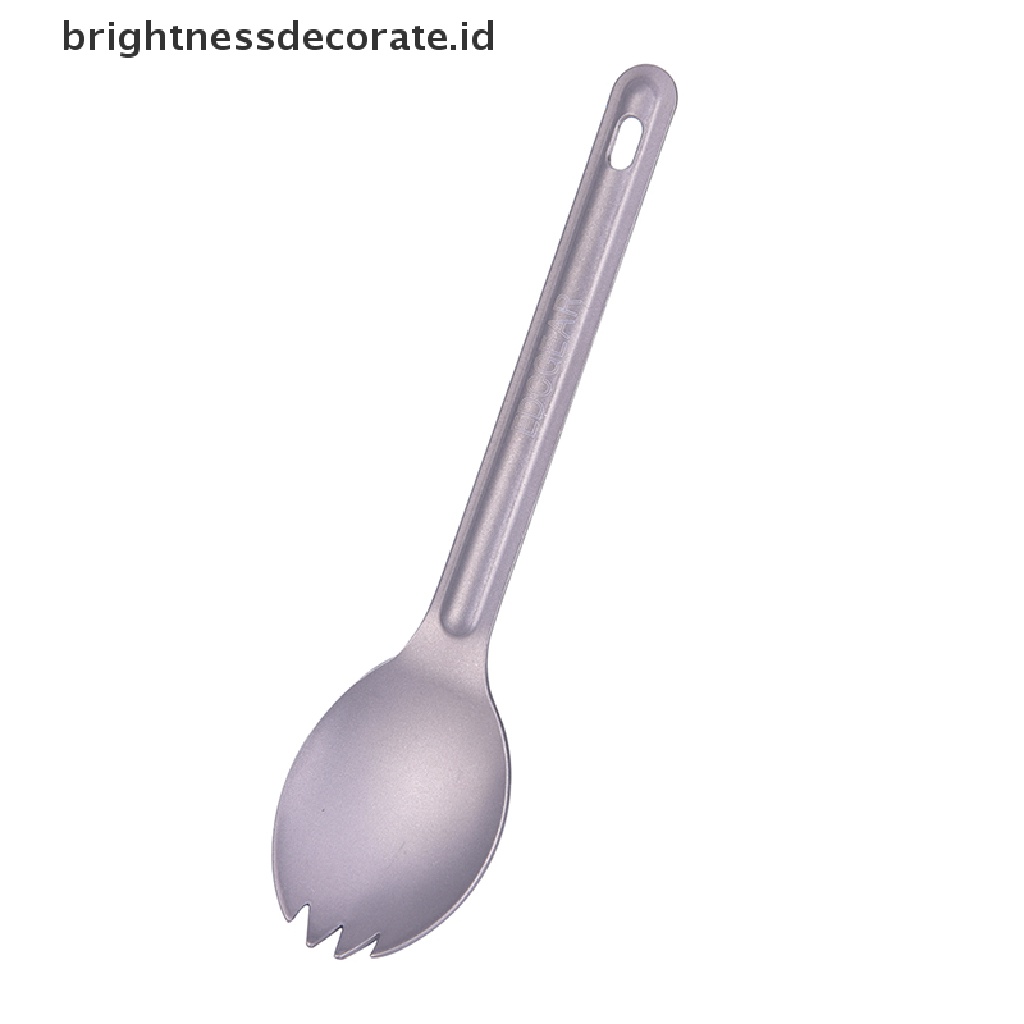 [Birth] Outdoor Titanium Spork Gagang Panjang Sendok Garpu Portable Spork Cutlery [ID]