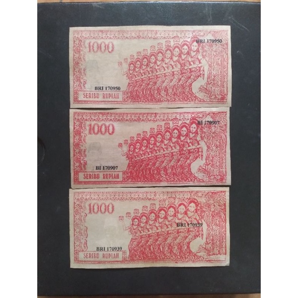 uang 1000 soekarno 1964 serimpi 9