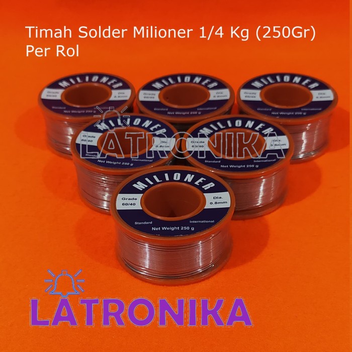 Timah Solder Milioner 250g Bersih 250 g Timah Milioner 1/4Kg 1/4 Kg