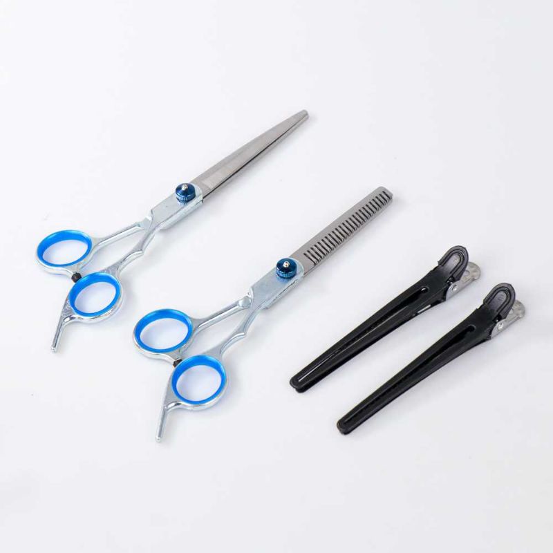 Aleekit Set Gunting Rambut Sasak &amp; Flat Hairdressing Scissors 10 PCS - MR4017  Set perlangkapan gunting rambut   Paket Alat Potong Rambut  Anda mendapatkan gunting flat dan gunting thinning atau gunting sasak   Terbuat dari bahan stainless steel berkualit