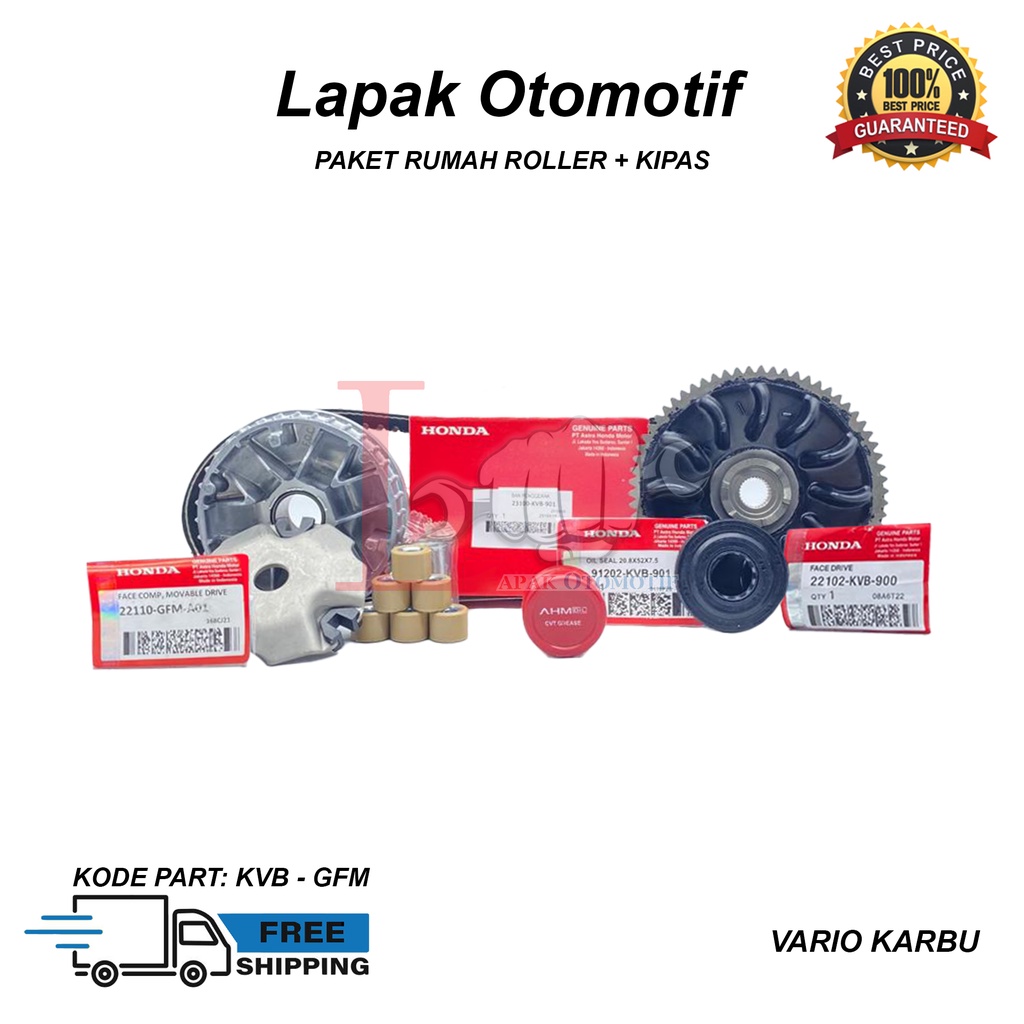 Jual PAKET RUMAH ROLLER SET VARIO KARBU & VANBELT V BELT VARIO 110
