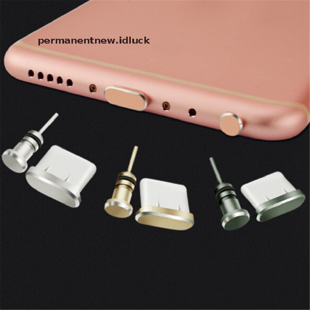 [luckypermanentnew] 1set Plug Debu Untuk Tipe C Charging Port Earphone Jack USB Set Plug Debu [ID]