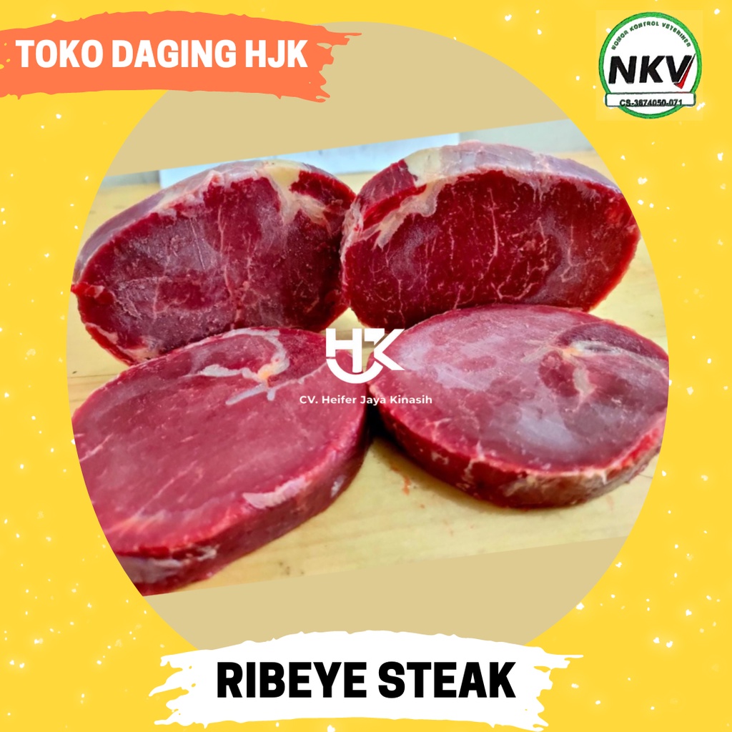 

Daging Sapi AUS RIBEYE / CUBEROLL Beef Steak Impor Grade A pack 500gr