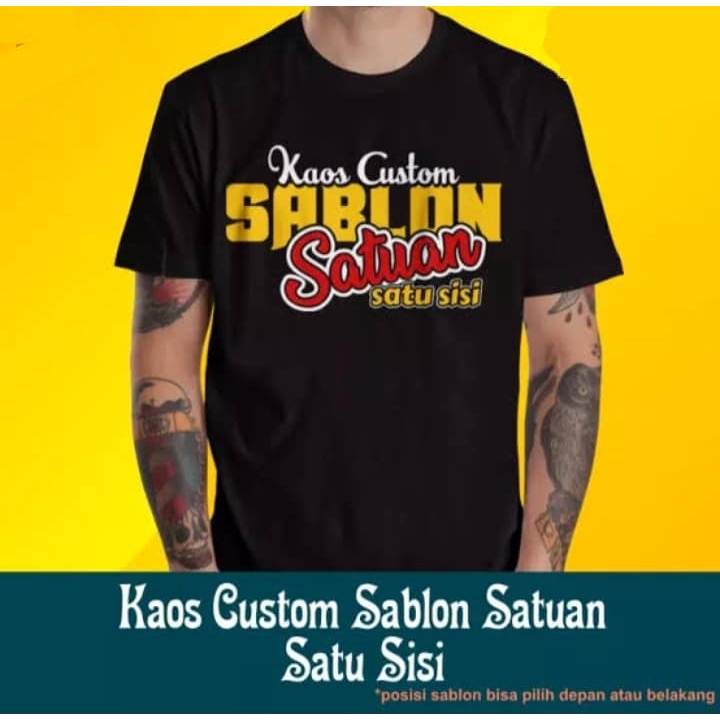 kaos oblong sablon DTF / kaos polos sablon / kaos custome sablon / sablon kaos seragam