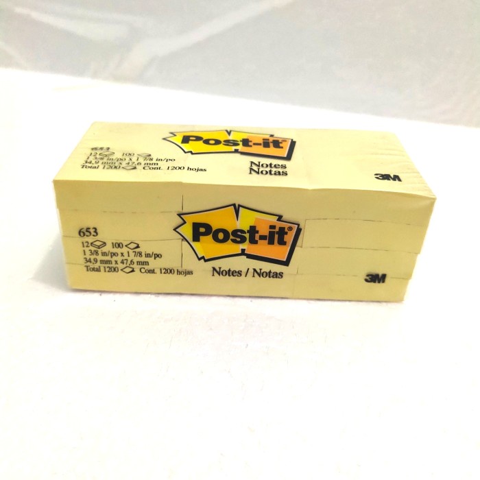 

POST-IT 3M 653 NOTES KUNING 34,9mm x 47,6mm 12 PCS