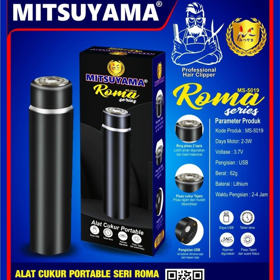 COD Alat Cukur Portabel Electrik Seri Roma Mitsuyama MS-5019 Cukuran Kumis, Jenggot Mitsuyama MS-5019