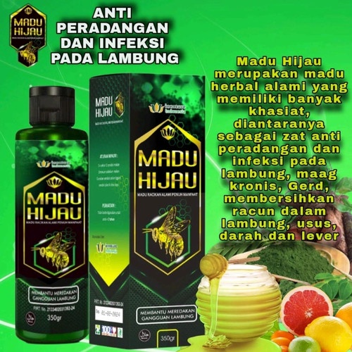 

Madu Hijau Green Honey Obat Asam Lambung dan Infeksi Lambung Gerd 350 Gram