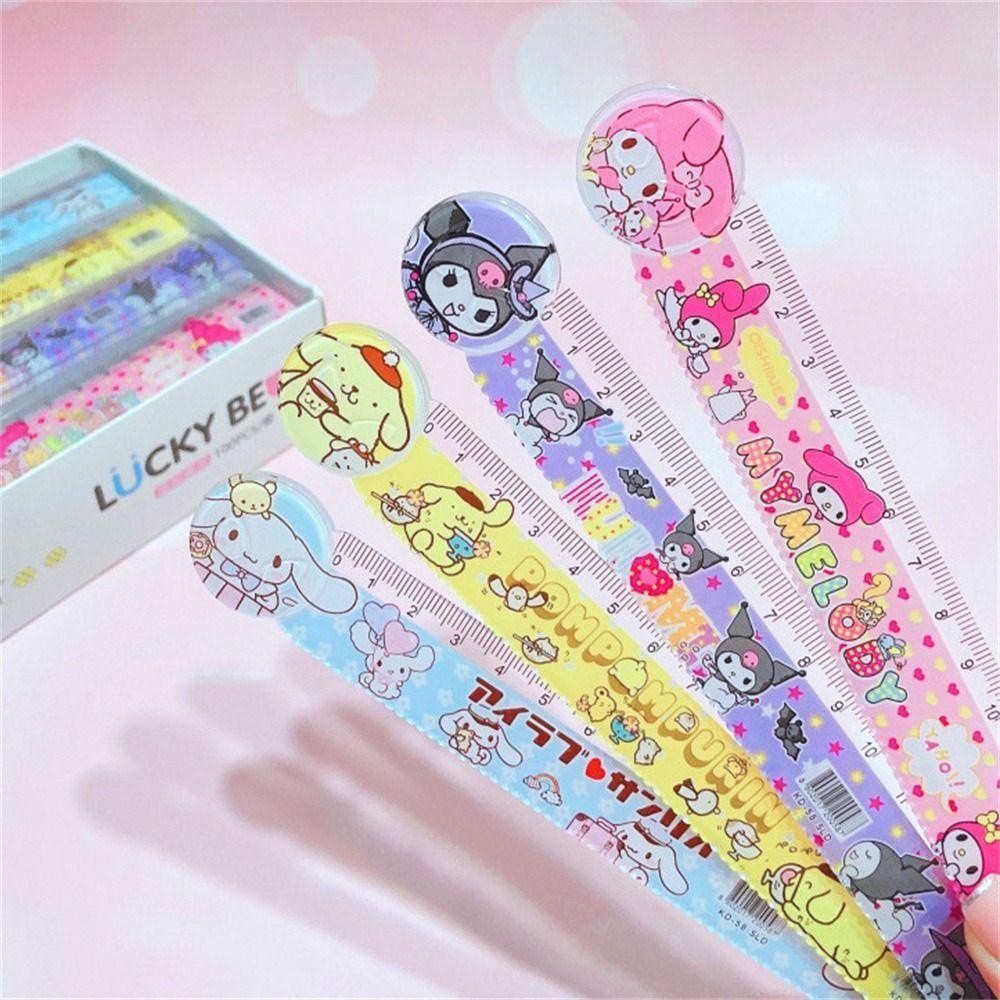 Lanfy Penggaris Kawaii Multifungsi My Melody Kouromi 15cm Untuk Anak Straightedge