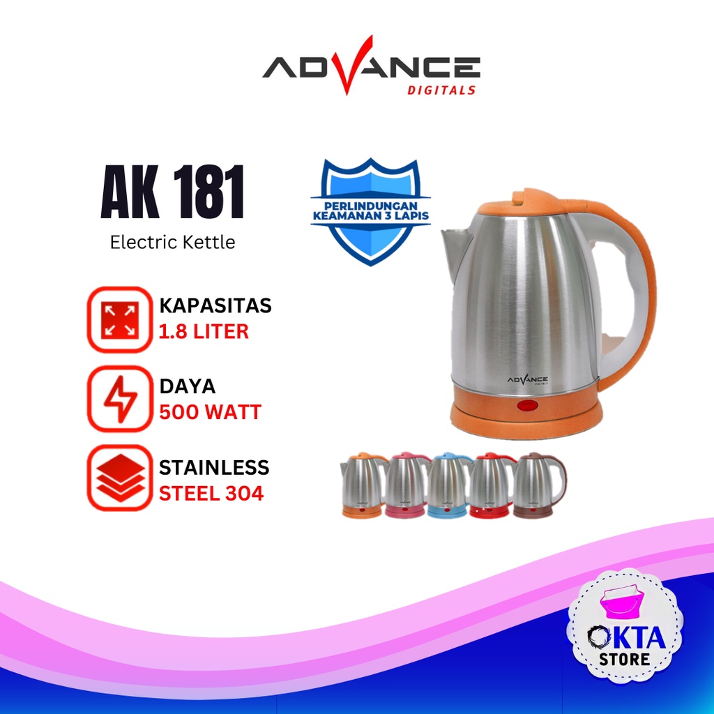 Kettle Elektrik Advance AK-181 Teko Listrik Advance