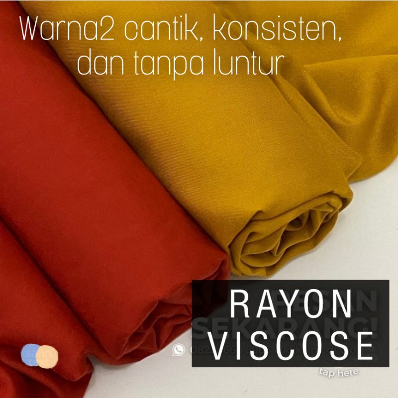 Kain Rayon Katun Rayon Viscose Premium Harga per 0,5m Ori Kahatex