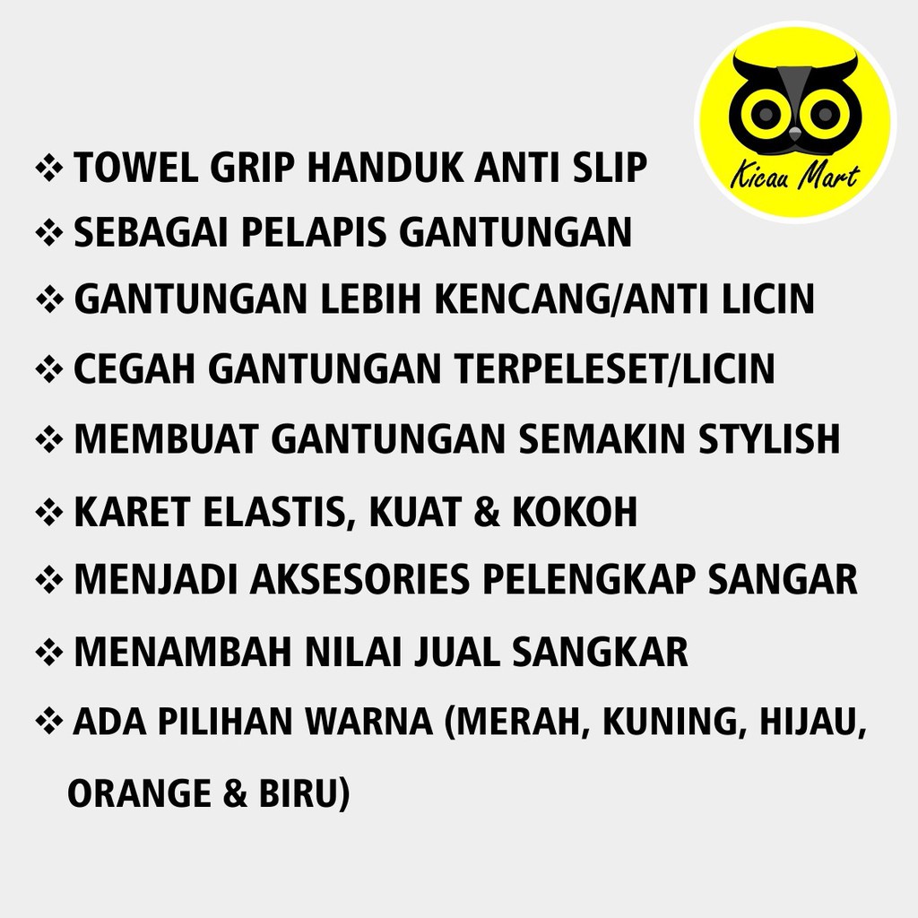 TOWEL GRIP GANTUNGAN SANGKAR SEMPATI HANDUK ANTI SLIP LICIN UNTUK SANGKAR KANDANG BURUNG ACTGJA