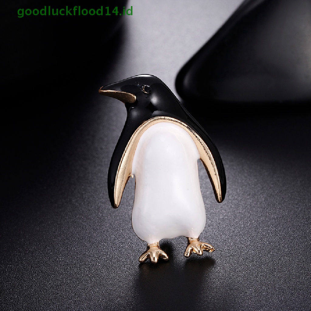 [GOOGFOUR] Kartun Enamel Pinguin Animal Lapel Collar Bros Pin Buket Wanita Perhiasan [TOP]