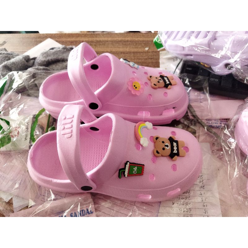 sandal baim fuji anak perempuan golfer dili terlaris 805 (24-35) sandal anak perempuan motif jibbit bear terbaru