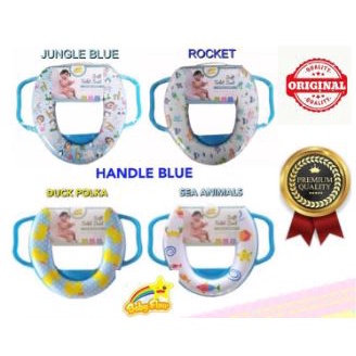 FL059 BABY FLOW SOFT POTTY TOILET SEAT RING CLOSET WITH HANDLE Alas Dudukan Portable Training Anak