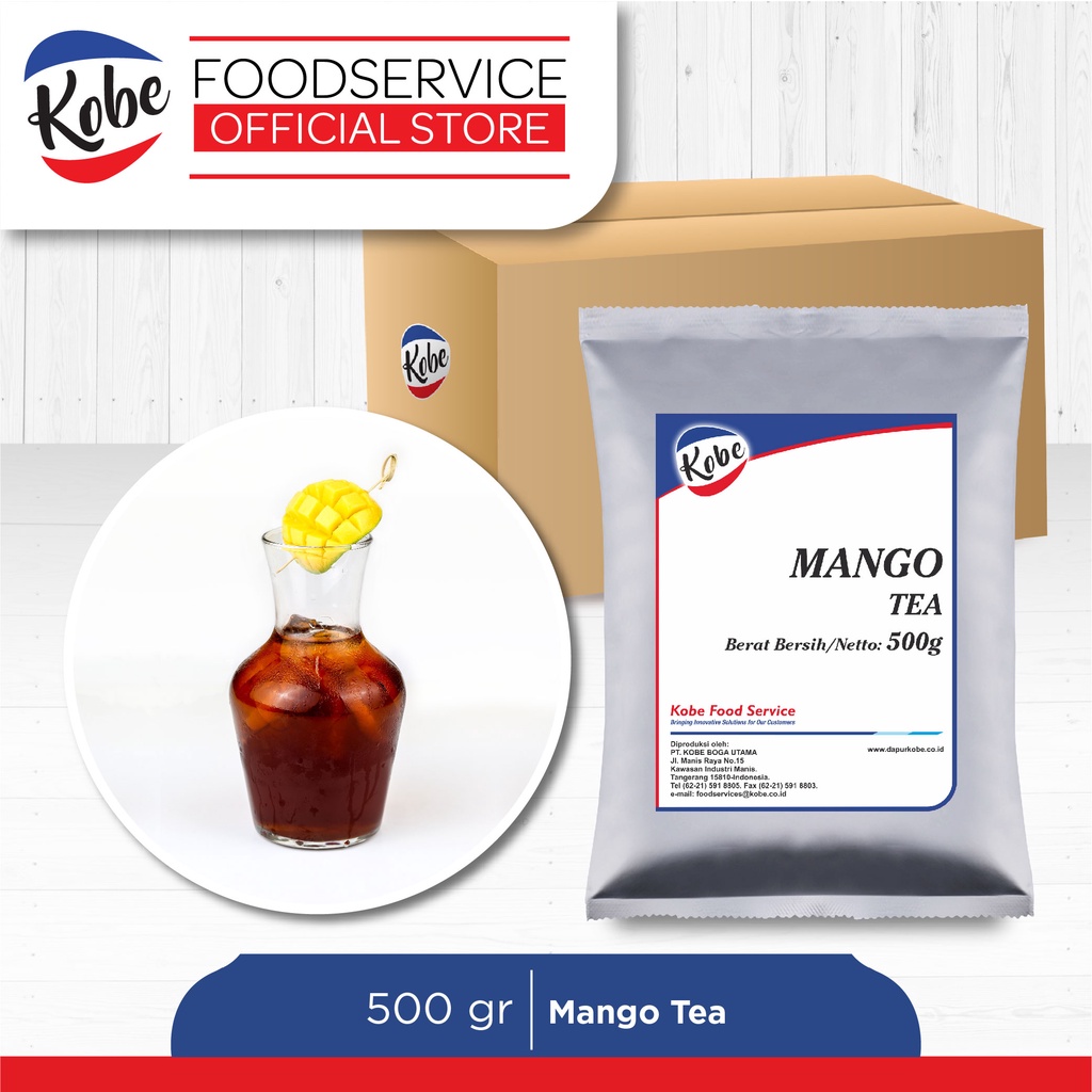 

Kobe Mango Tea 500gr - Minuman Serbuk Powder Mango Tea 1/2kg