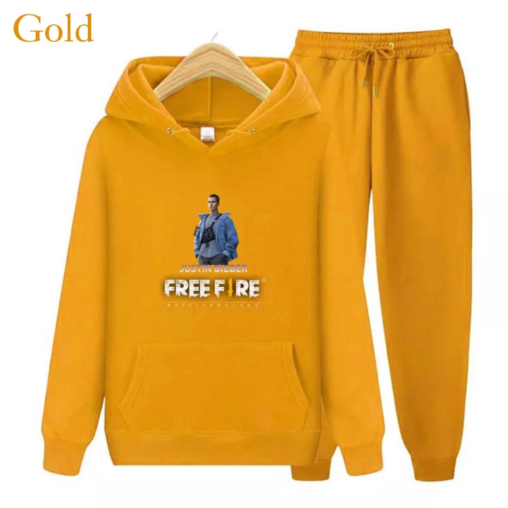 Hzl_outfit Setelan Sweater Hoodie Anak Laki Justin Free Fire/ Sweater Hoodie Setelan