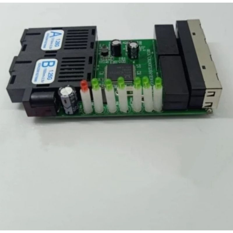 Media Converter 2 Port Fiber Optic 4 Port LAN Gigabit Board Only