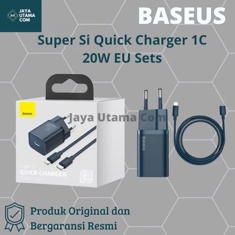 Baseus Super Si Quick Charger 1C 20W EU Sets ORIGINAL