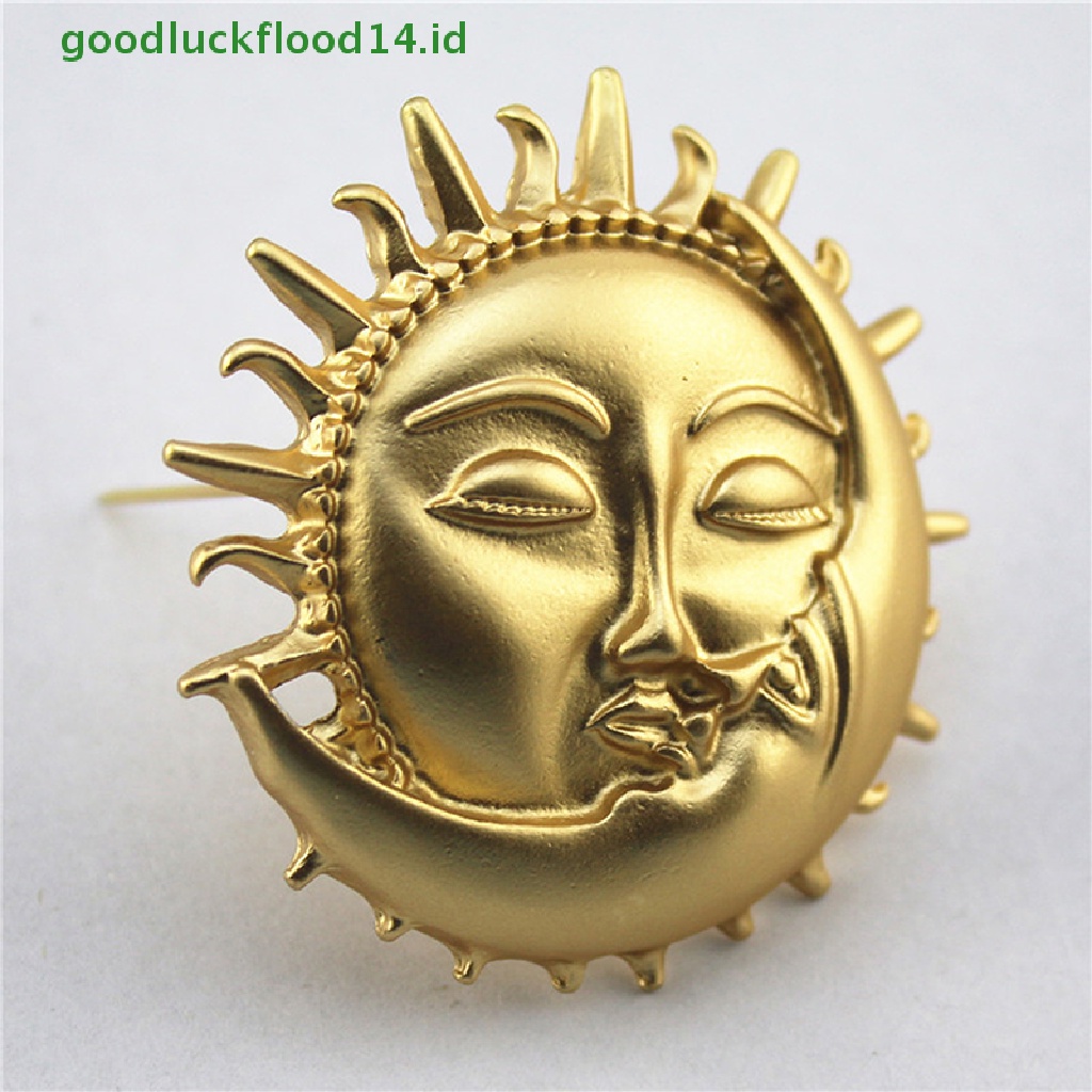 [GOOGFOUR] Sun Kiss Moon Bros Wanita Unisex Lucu Planets Lover Kantor Pesta Bros Pin [TOP]