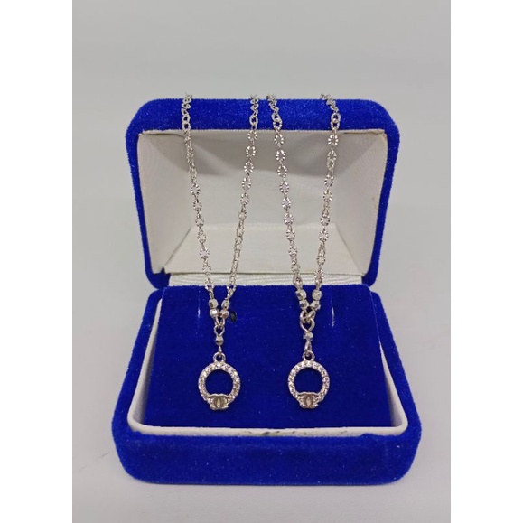 kalung koye anak rantai nori ukir gantungan chan*l bulat mp/perak asli silver 925 lapis emas/perhiasan anak fashion terbaru