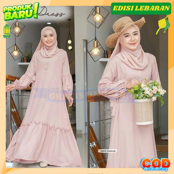 Dres Syari Import Premium Pesta Kondangan Gamis Lebaran Remaja Wanita Gamis Terbaru 2023 Dress Musli