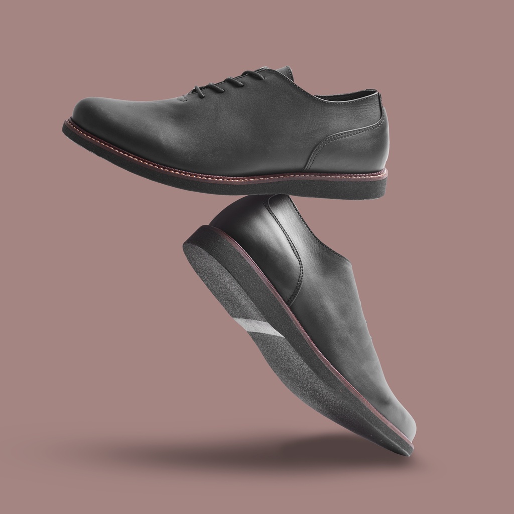 GUSTAV BLACK (KULIT ASLI) |ManNeedMe x Greata| Sepatu Pantofel Pria Formal Shoes ORIGINAL