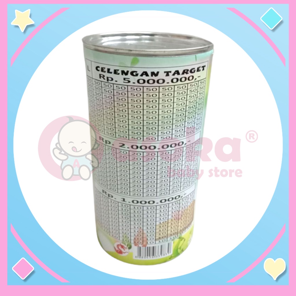 Celengan Coin Bank/Celengan Karakter/Coin Bank Tabung Stiker Terget - Celengan Karakter ASOKA