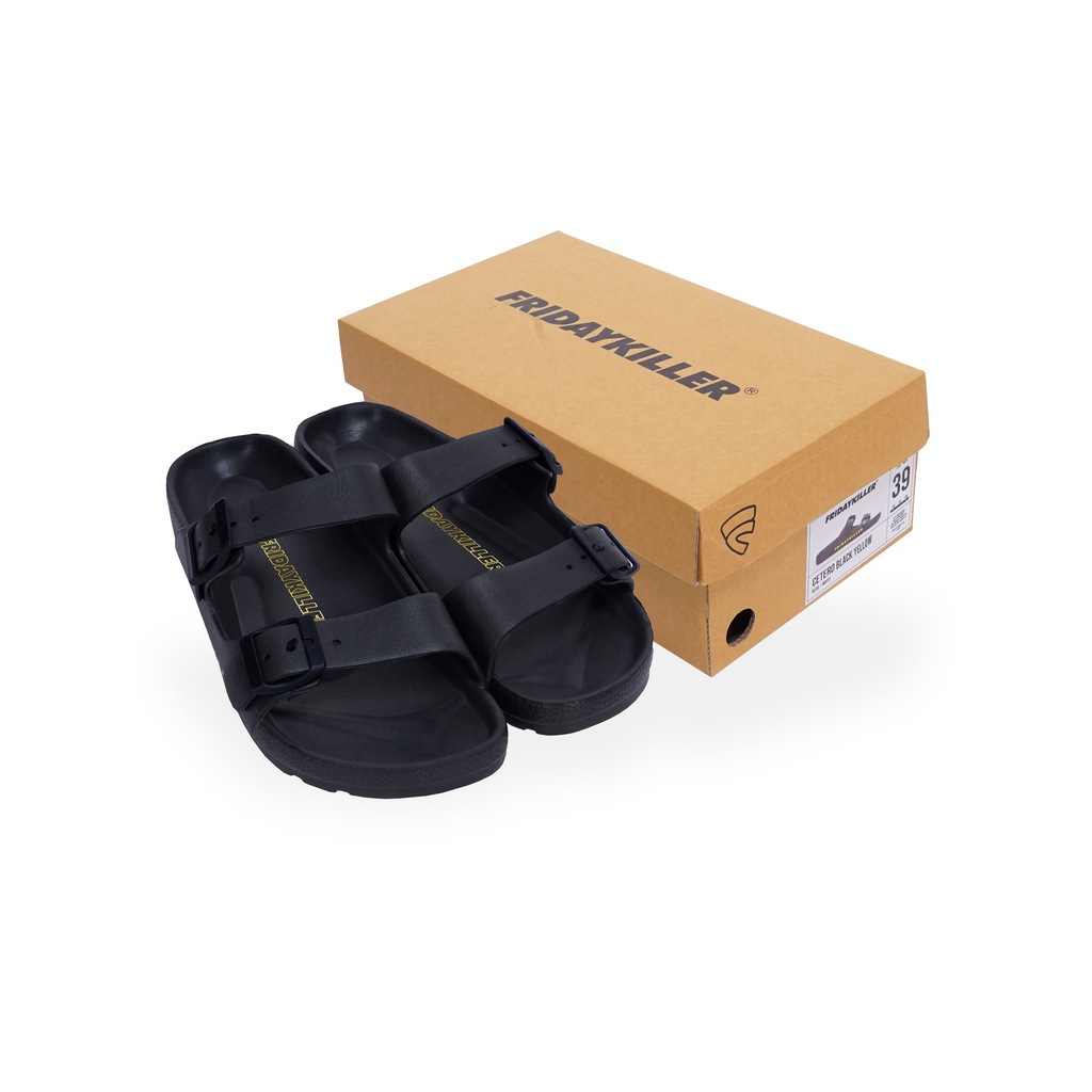 SANDAL SLIDE FRIDAY KILLER | CETERO BLACK YELLOW