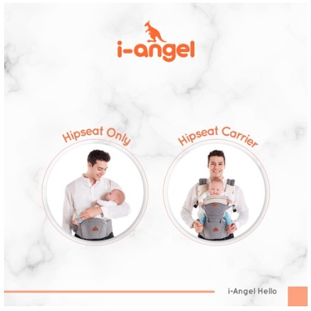 i-Angel Hello Melange Gray Hip-Seat Baby Carrier