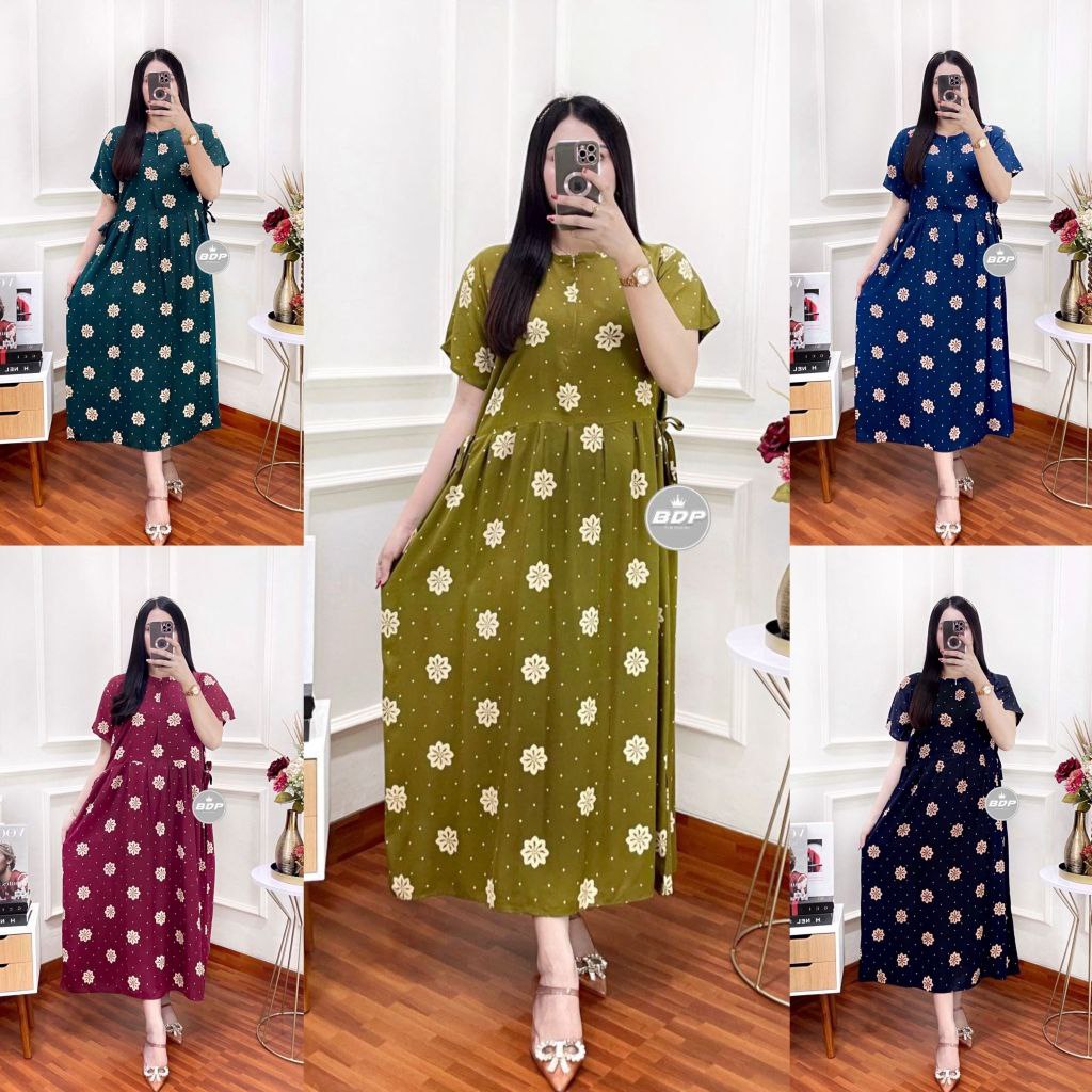 Daster Wanita Rayon Grade A Busui Resleting Depan Baju Tidur Daster Kekinian