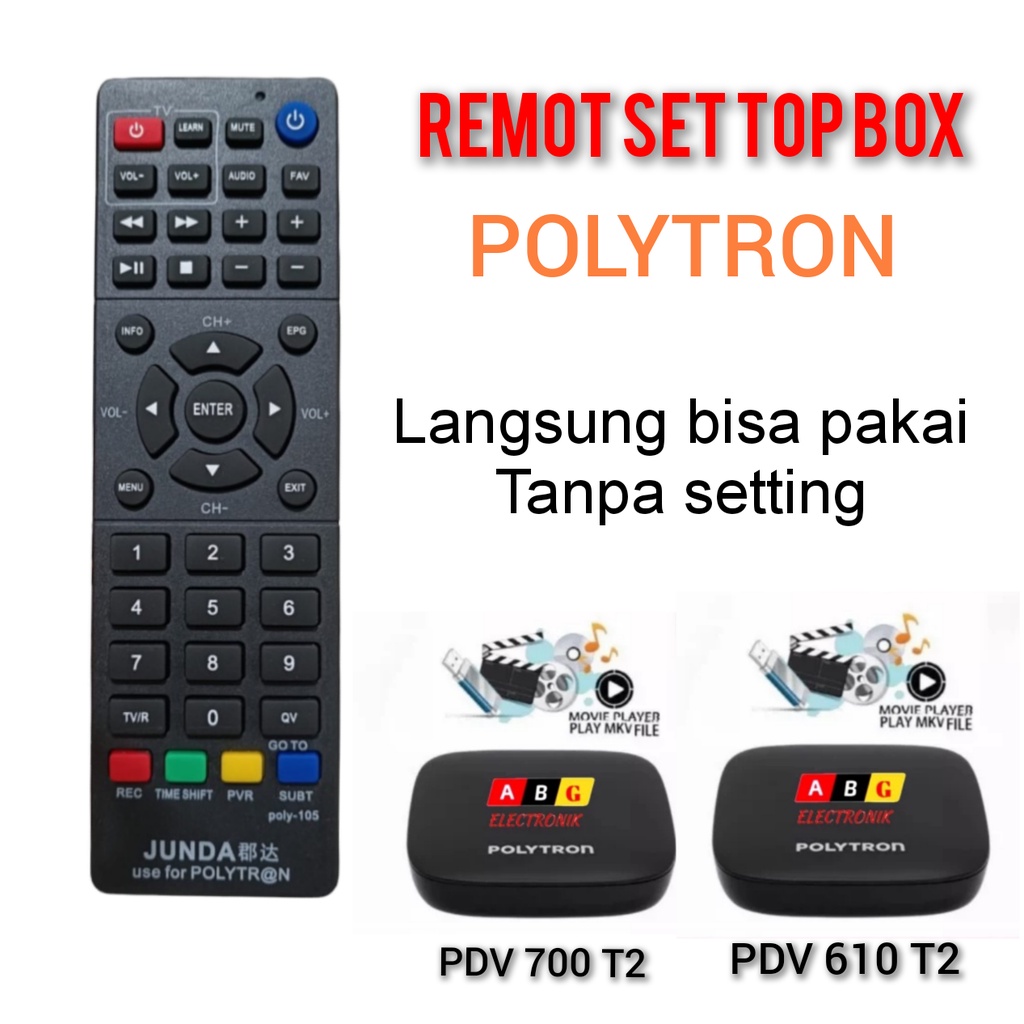 REMOT DIGITAL STB POLYTRON PDV 610 PDV 700 REMOT SET TOP BOX POLYTRON REMOT SET BOX POLYTRON